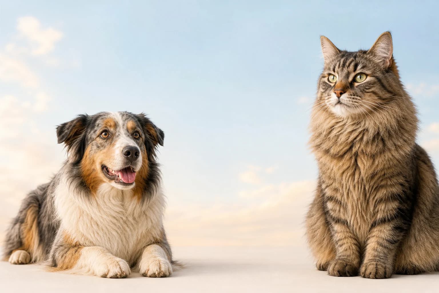 A dog and cat representing MealPets nutrition services